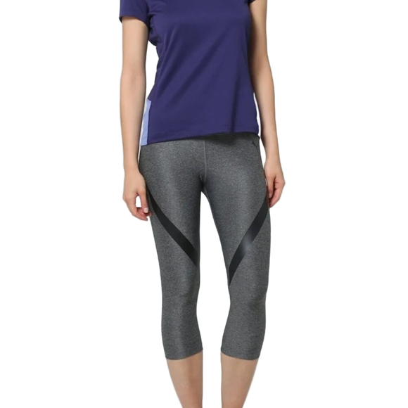 Puma Heathered Gray PWRSHAPE Capri Leggings Medium - Picture 7 of 14